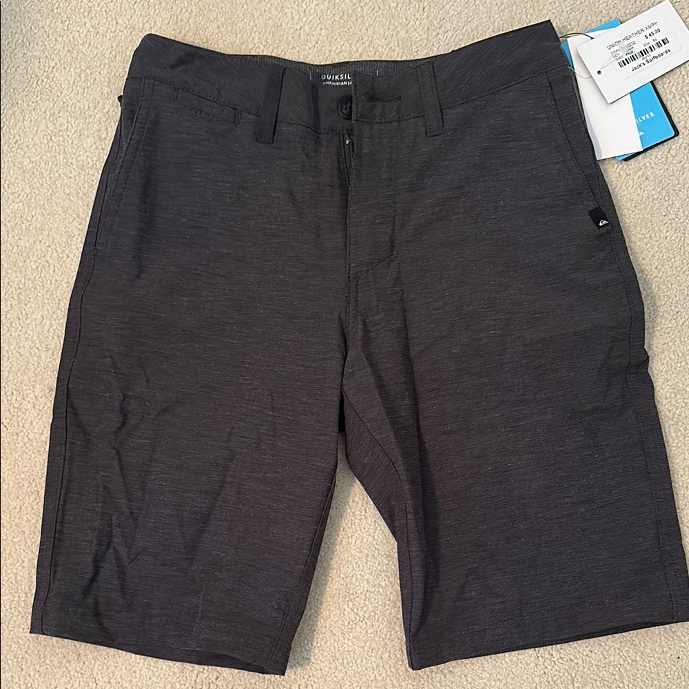 Quiksilver Youth Boys Charcoal Flat Front Shorts